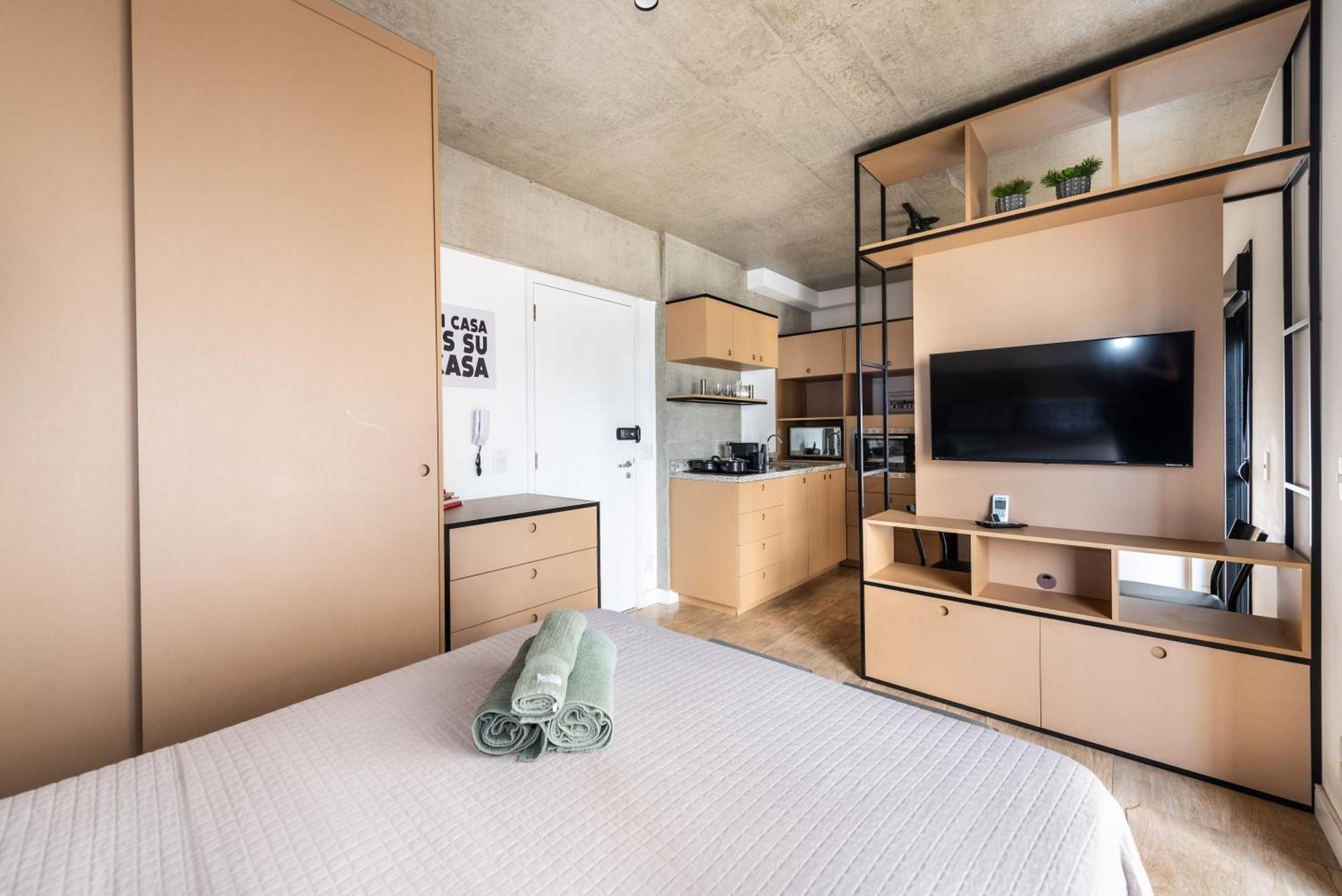 83 New Studio Next Paulista Av, Fast Wifi And Balcony São Paulo Kültér fotó